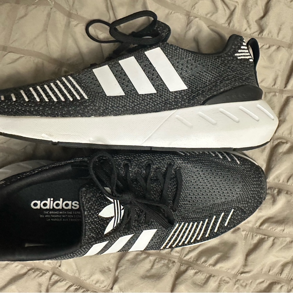 Adidas Eco-Friendly Black Knit Sneakers